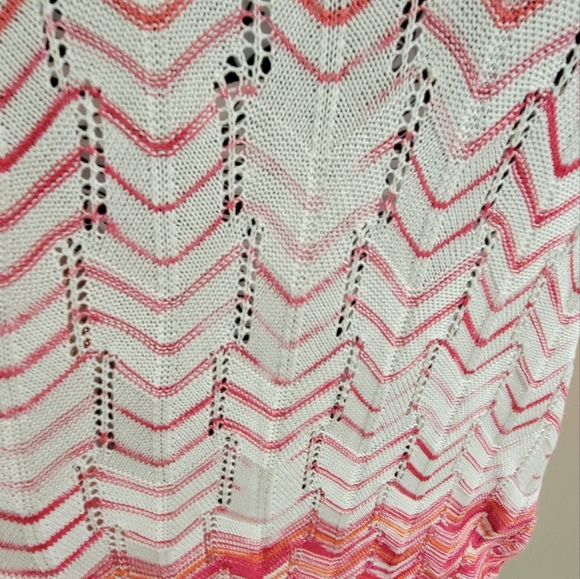 BCBG Maxazria Pink &White Knit Sweater Top Azaeleacom OS One Size fits m… - Picture 14 of 16